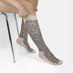 Minfot Støttestrømper Bomuld Leopard Beige 1-pak