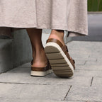 Minfot Upstep Lill Sandaler Dame Ruskind Brun