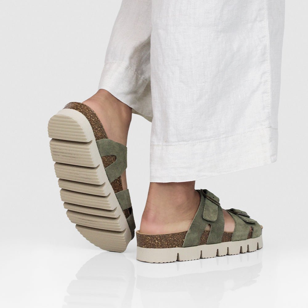 Minfot Upstep Lill Sandaler Dame Ruskind Grøn