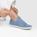 Minfot Aveny Sneaker Ruskind Lyseblå