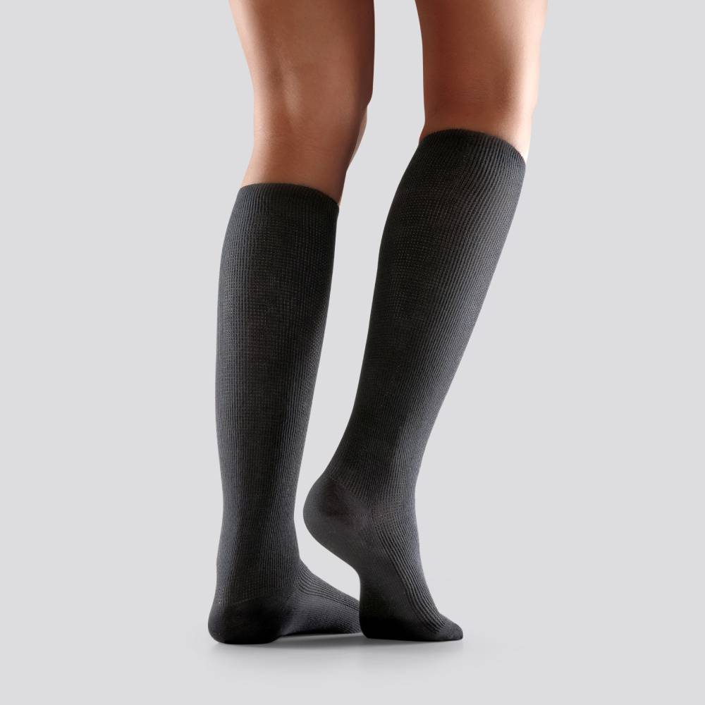 Mabs Støttestrømper Tynd Bomuld Sort