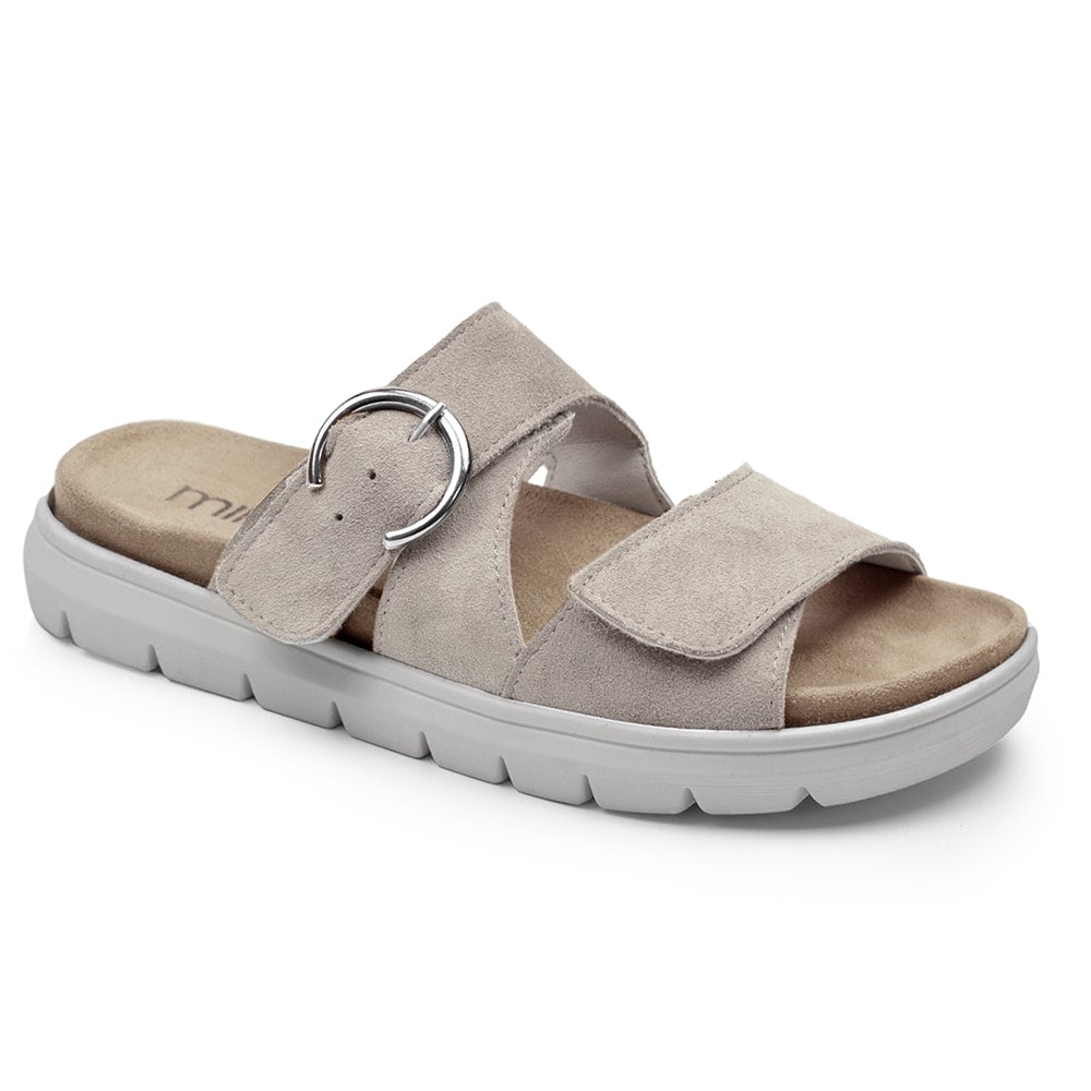 Minfot Abby Sandaler med Klett Taupe