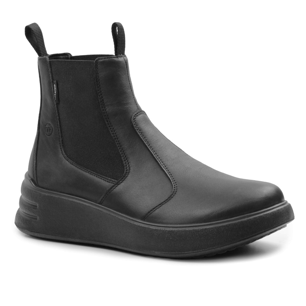Minfot Ami Chelsea Boots Dame Vandafvisende TEX Skind Sort