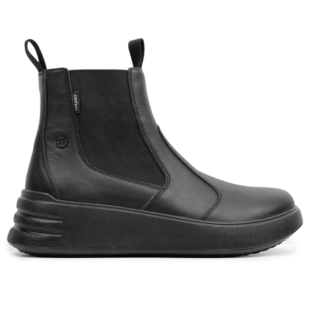 Minfot Ami Chelsea Boots Dame Vandafvisende TEX Skind Sort