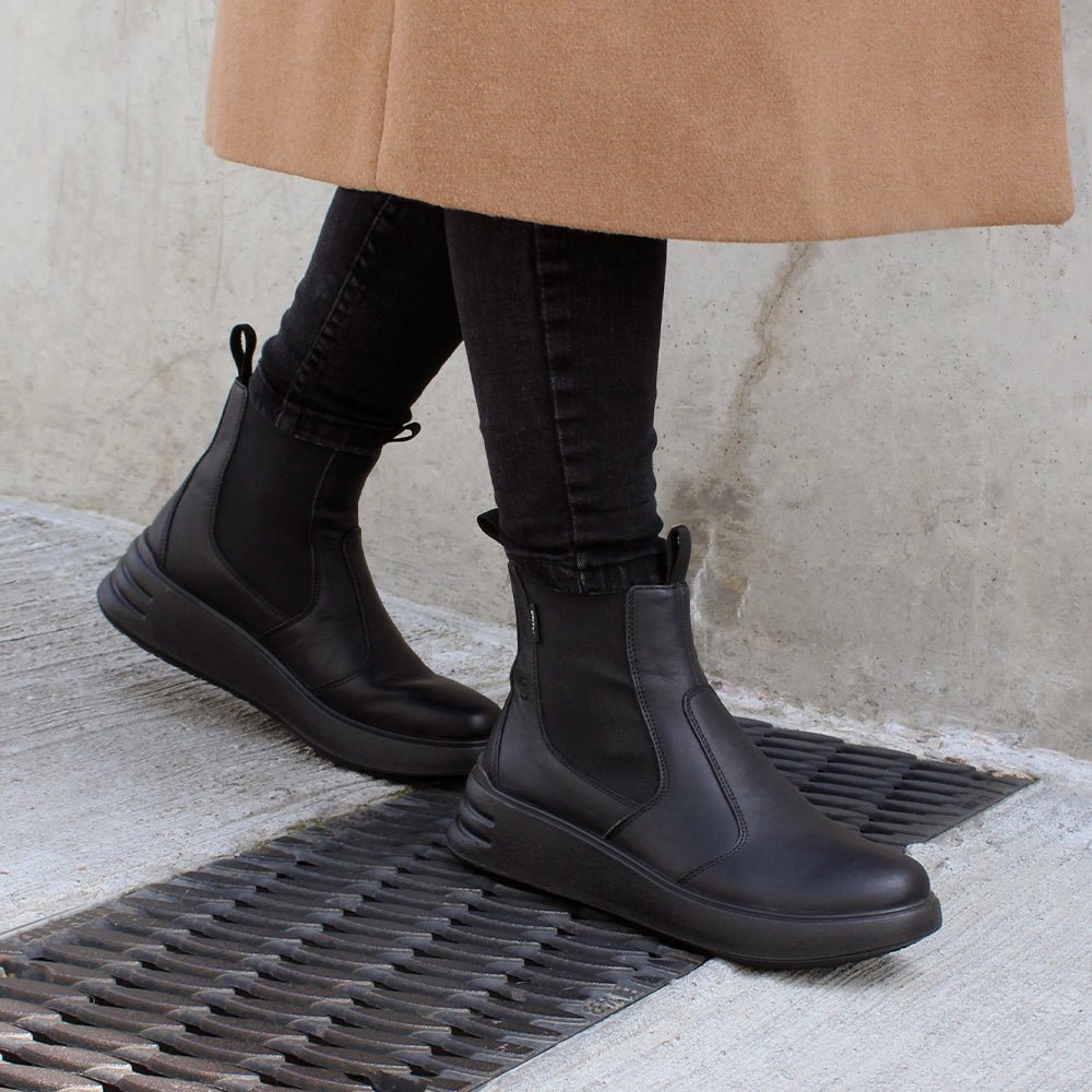 Minfot Ami Chelsea Boots Dame Vandafvisende TEX Skind Sort