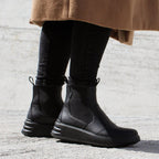 Minfot Ami Chelsea Boots Dame Vandafvisende TEX Skind Sort
