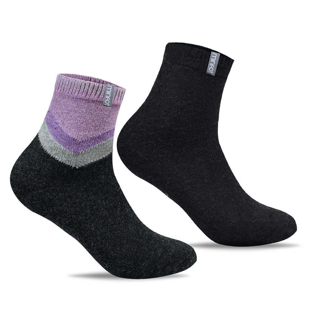 Minfot Strumpor Antihalk Ull Cosy Viola 2-pack