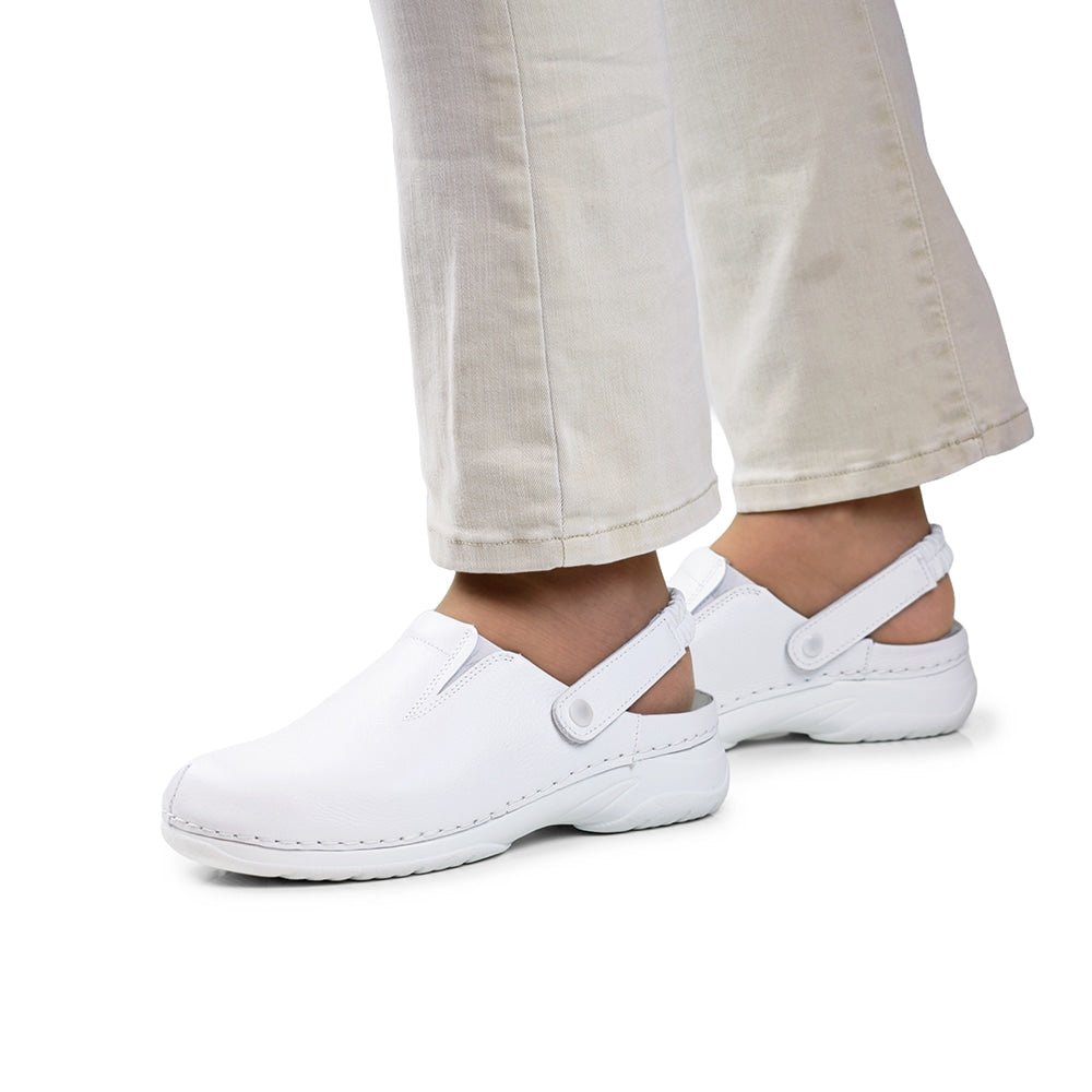 Minfot Arbejdssko Tøffel Blød Hvid