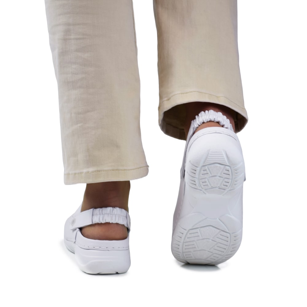 Minfot Arbejdssko Tøffel Blød Hvid