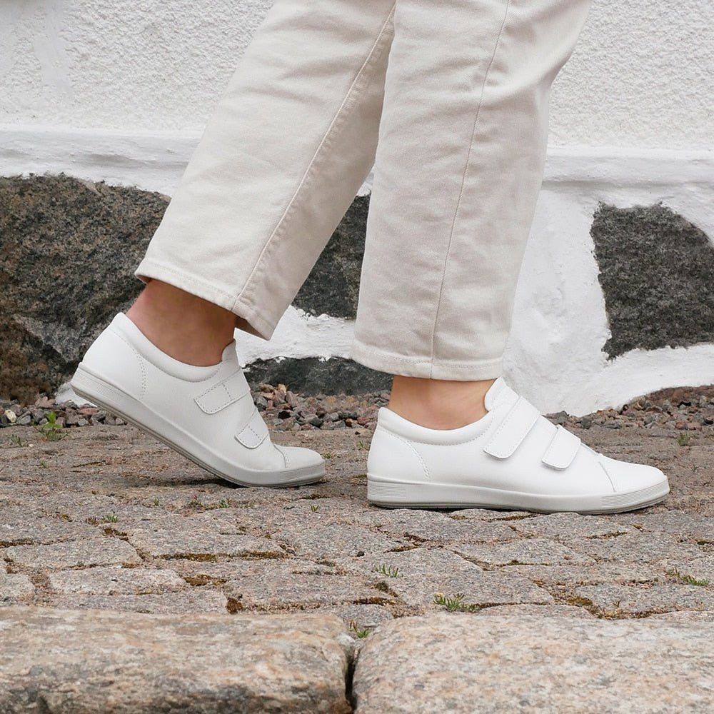 Produktbild 2 - Minfot Aveny Lædersneaker med Klettlukning Hvid