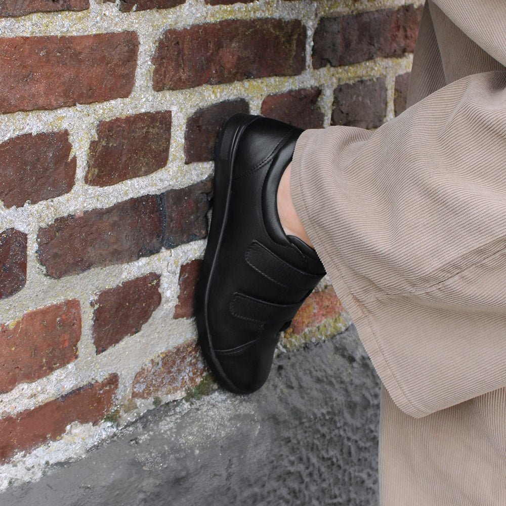 Produktbild 17 - Minfot Aveny Lædersneaker med Klettlukning Sort