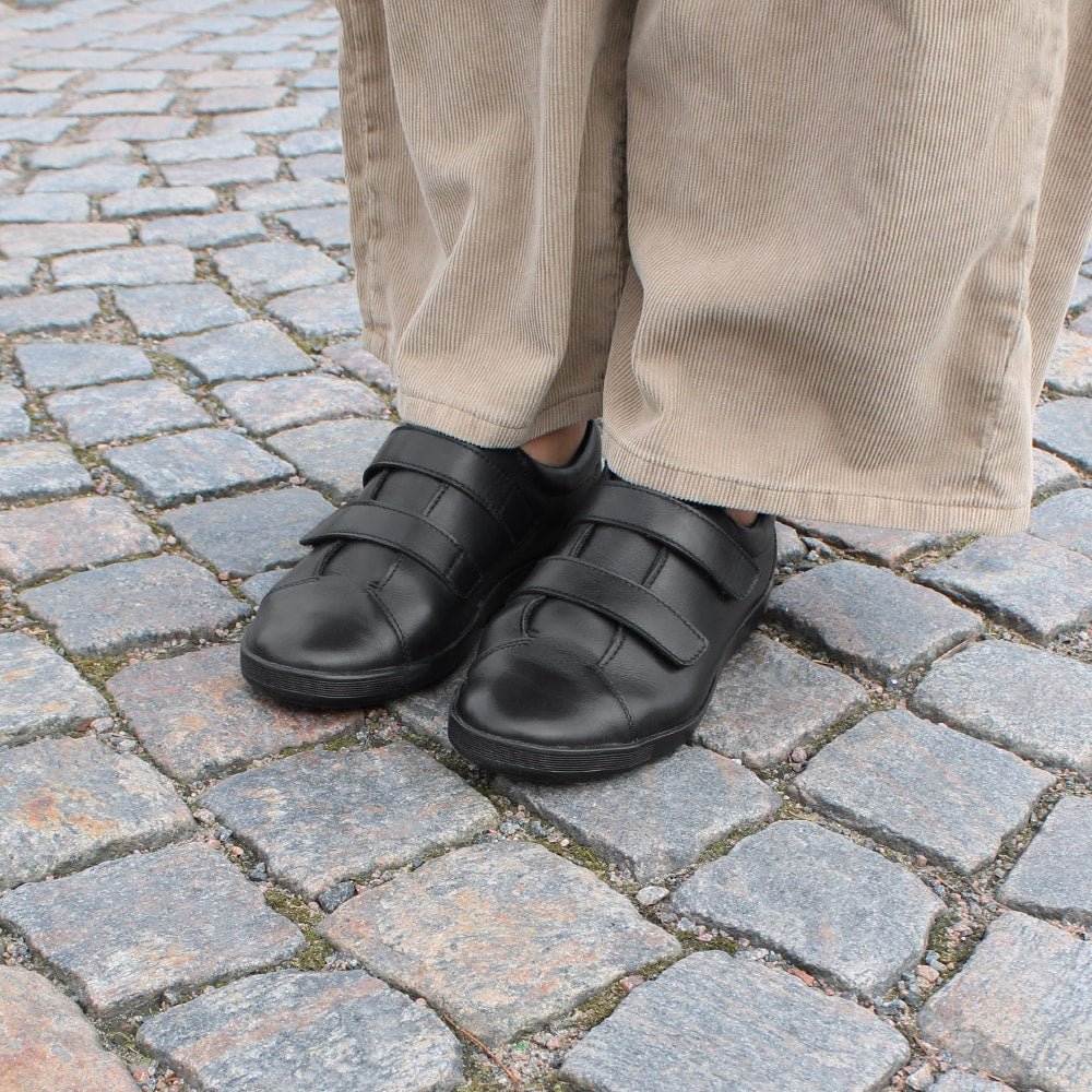 Produktbild 15 - Minfot Aveny Lædersneaker med Klettlukning Sort