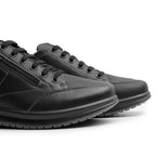 Minfot Axe Herresko Zip Vandafvisende TEX Skind Sort
