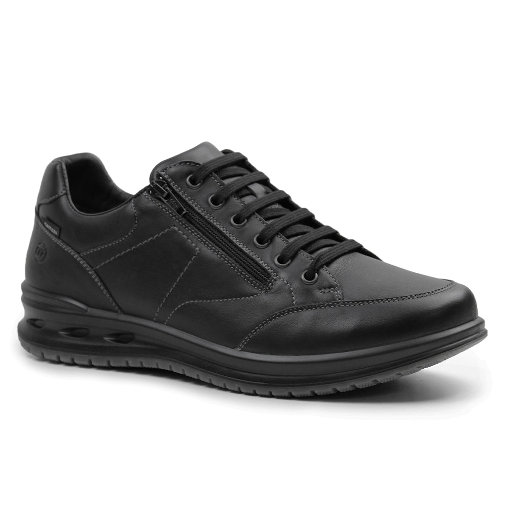 Minfot Axe Herrskor Zip TEX Skinn Svart