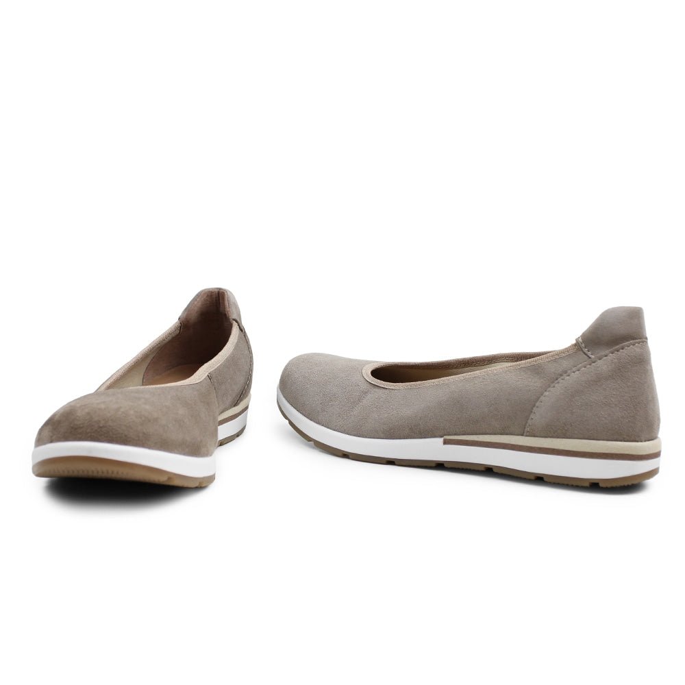 Produktbild 7 - Minfot Ballerinaskor Joyce Stretch Nubuck Stone