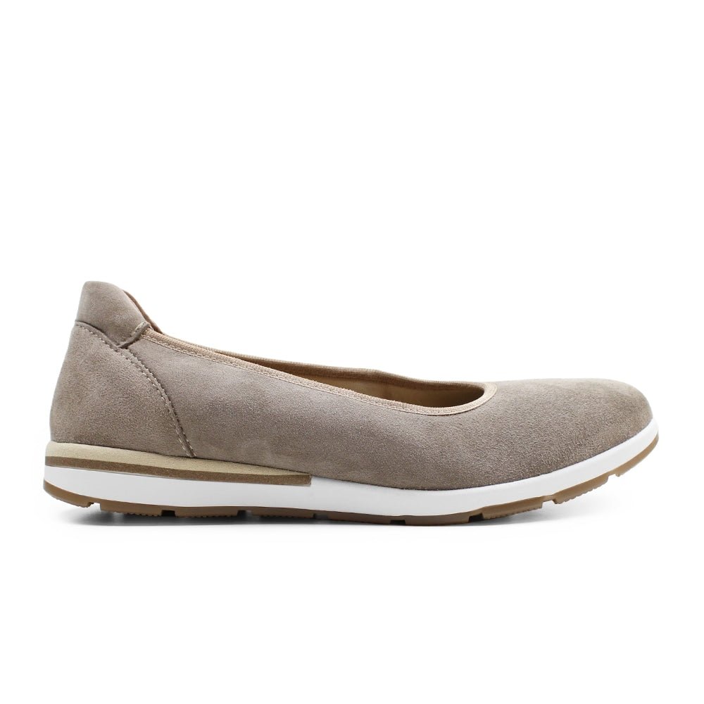 Produktbild 3 - Minfot Ballerinaskor Joyce Stretch Nubuck Stone