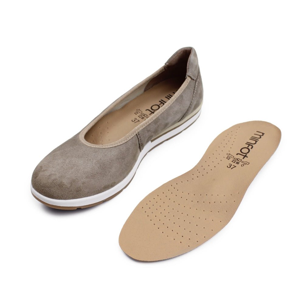 Produktbild 8 - Minfot Ballerinaskor Joyce Stretch Nubuck Stone
