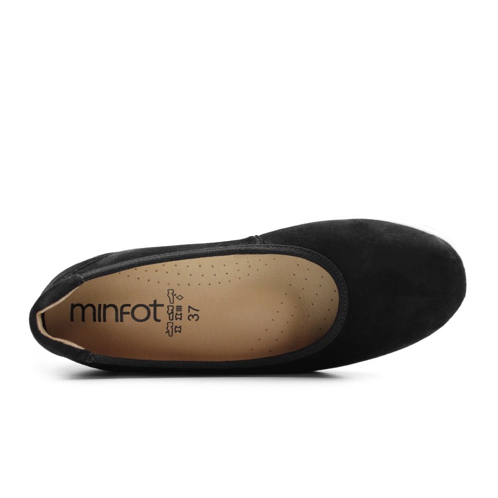 Produktbild 5 - Minfot Ballerinaskor Joyce Stretch Nubuck Sort