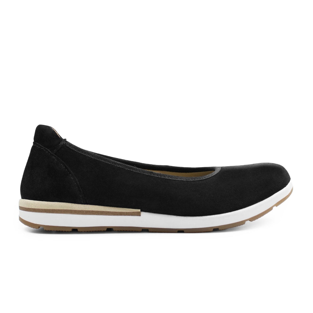 Minfot Ballerinasko Joyce Dame Stretch Nubuck Sort