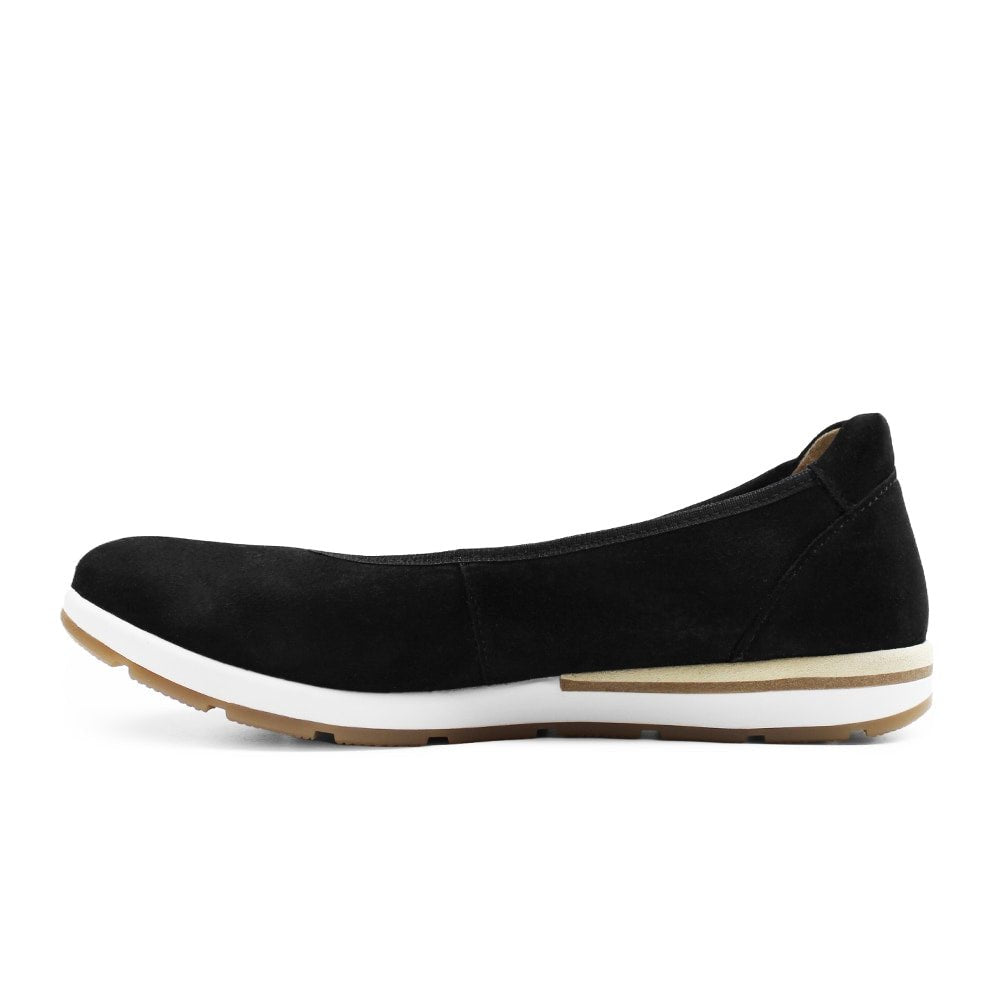 Minfot Ballerinasko Joyce Dame Stretch Nubuck Sort