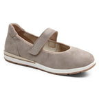 Minfot Ballerinasko med rem Joyce Stretch Nubuck Stone