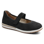 Minfot Ballerinasko med rem Joyce Dame Stretch Nubuck Sort