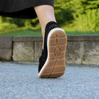 Minfot Ballerinasko med rem Joyce Dame Stretch Nubuck Sort
