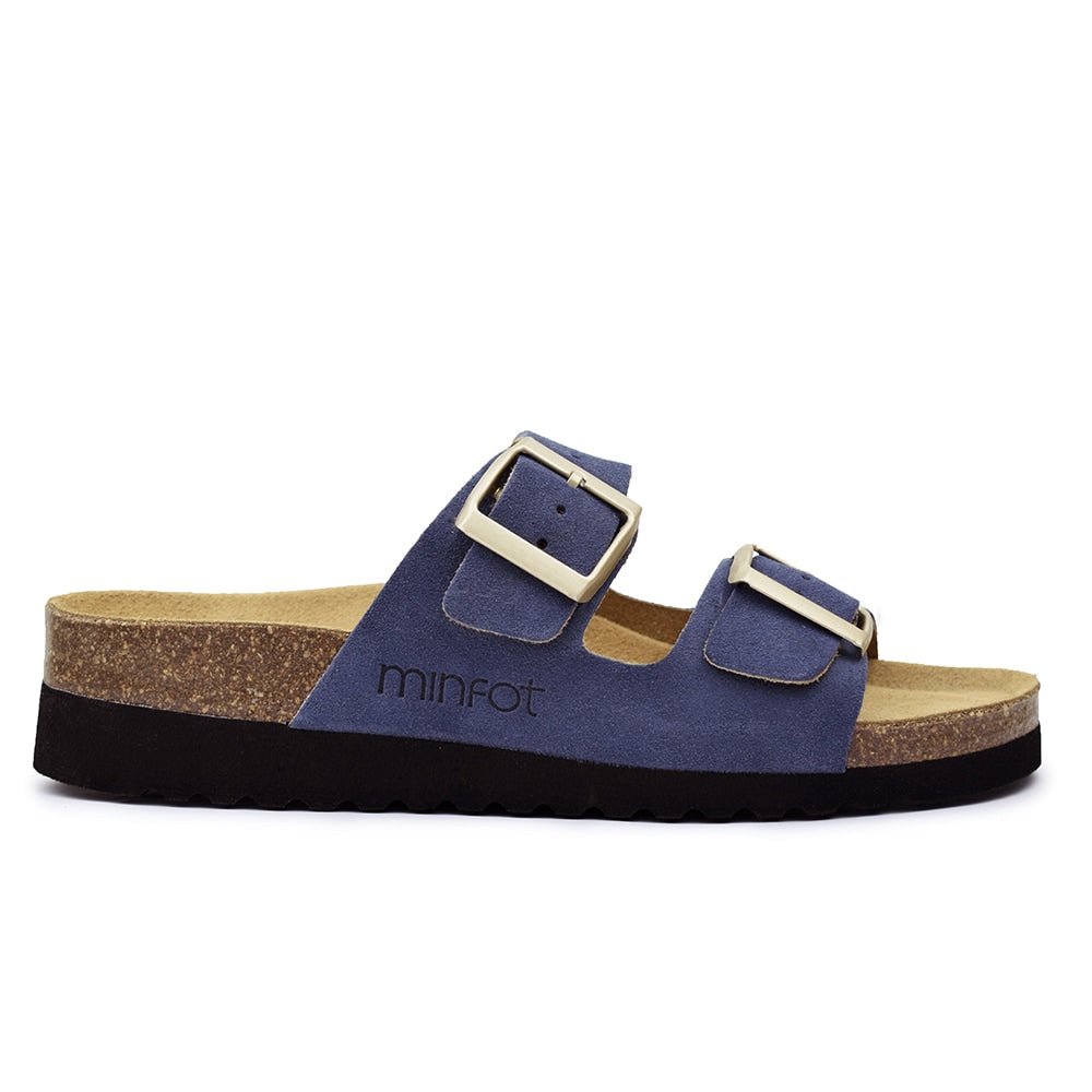 Minfot Sandaler Blød Bio Moa Ruskind Blå