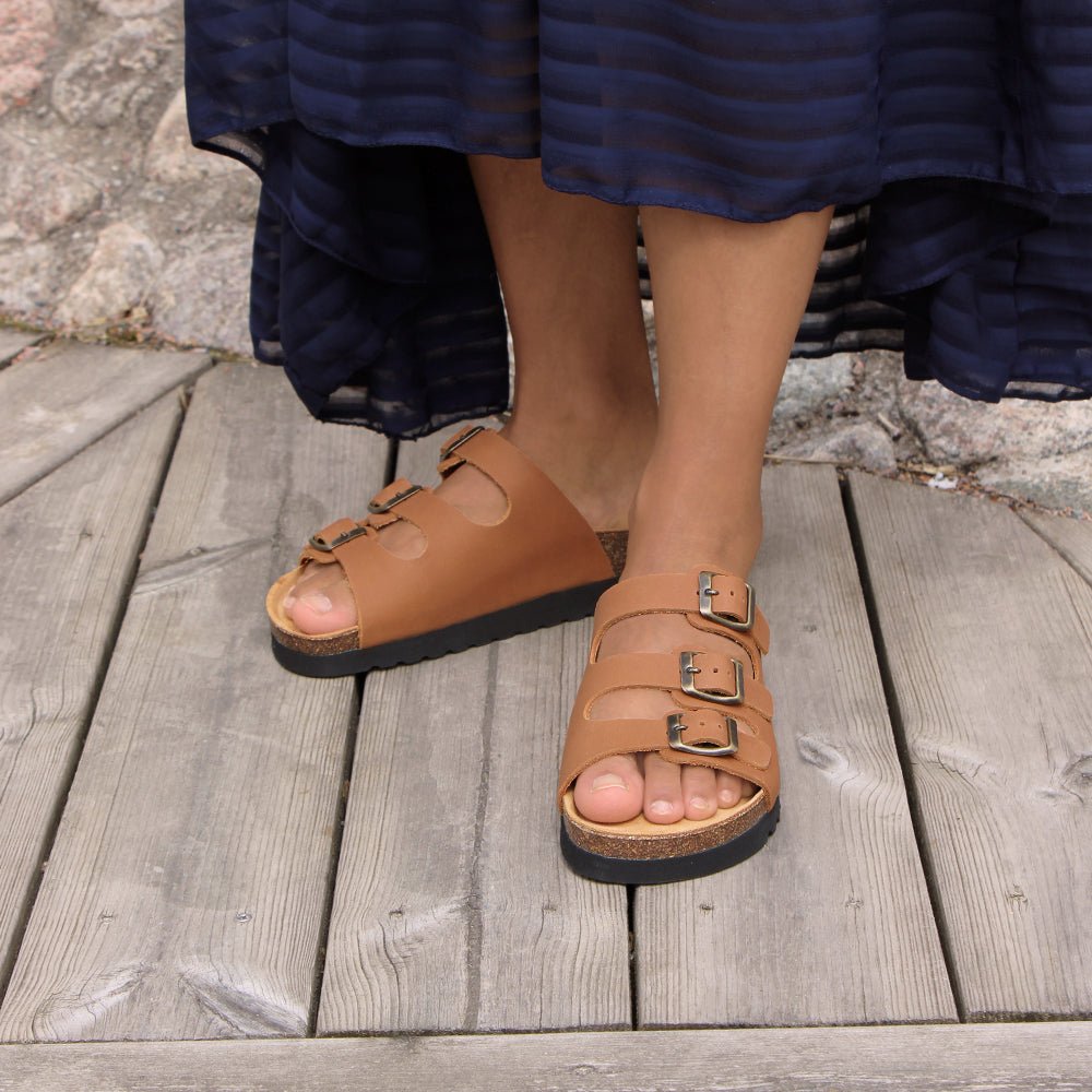 Minfot Lo Sandaler Dame Bio Læder Cognac