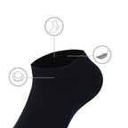 Minfot-Bomullsstrumpor-Sneaker-Sensitive-Svart-5-pack