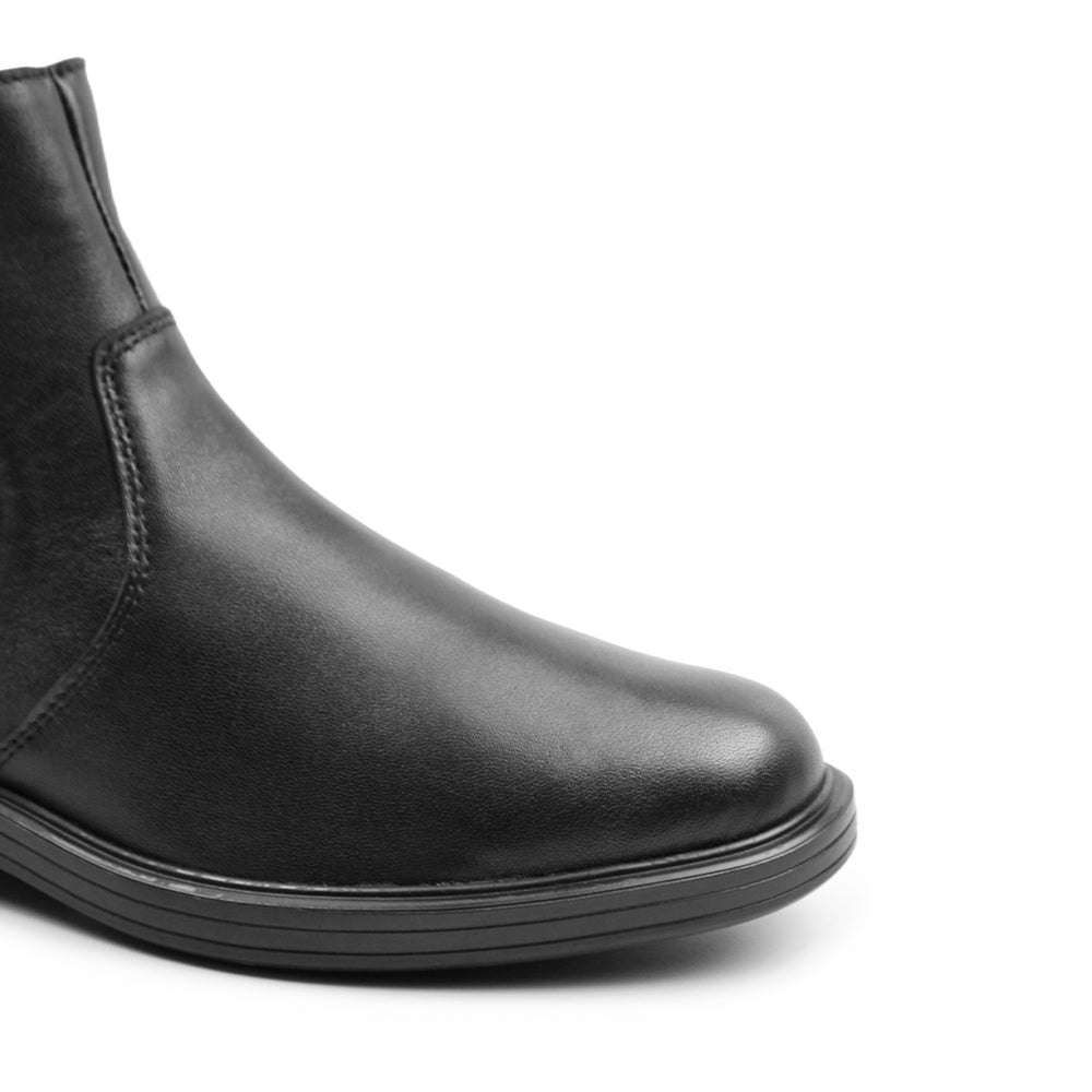 Minfot Bou Chelsea Boots med zip Stretch Læder Sort