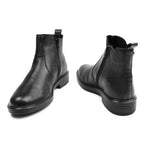 Minfot Bou Chelsea Boots med zip Stretch Læder Sort