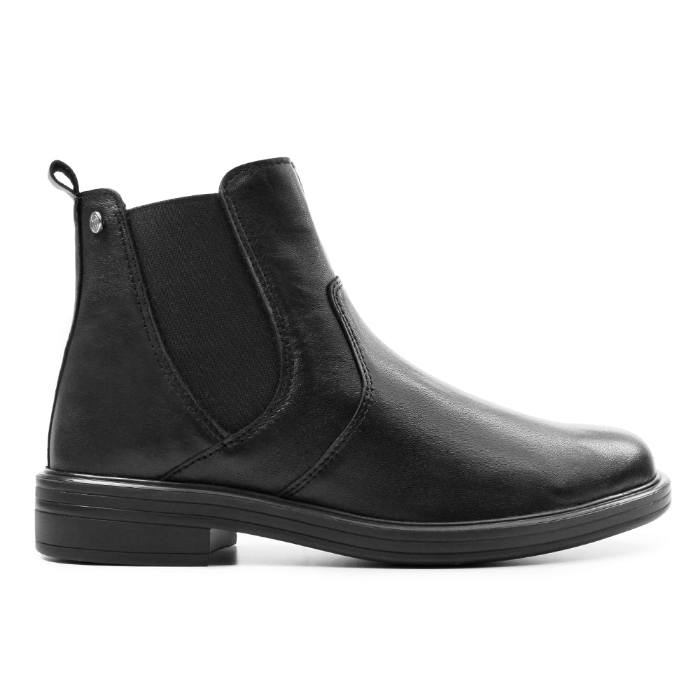 Minfot Bou Chelsea Boots med zip Stretch Læder Sort
