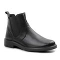 Minfot Bou Chelsea Boots med zip Stretch Læder Sort