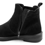 Minfot Bou Chelsea Boots med zip Stretch Nubuck Sort Leopard
