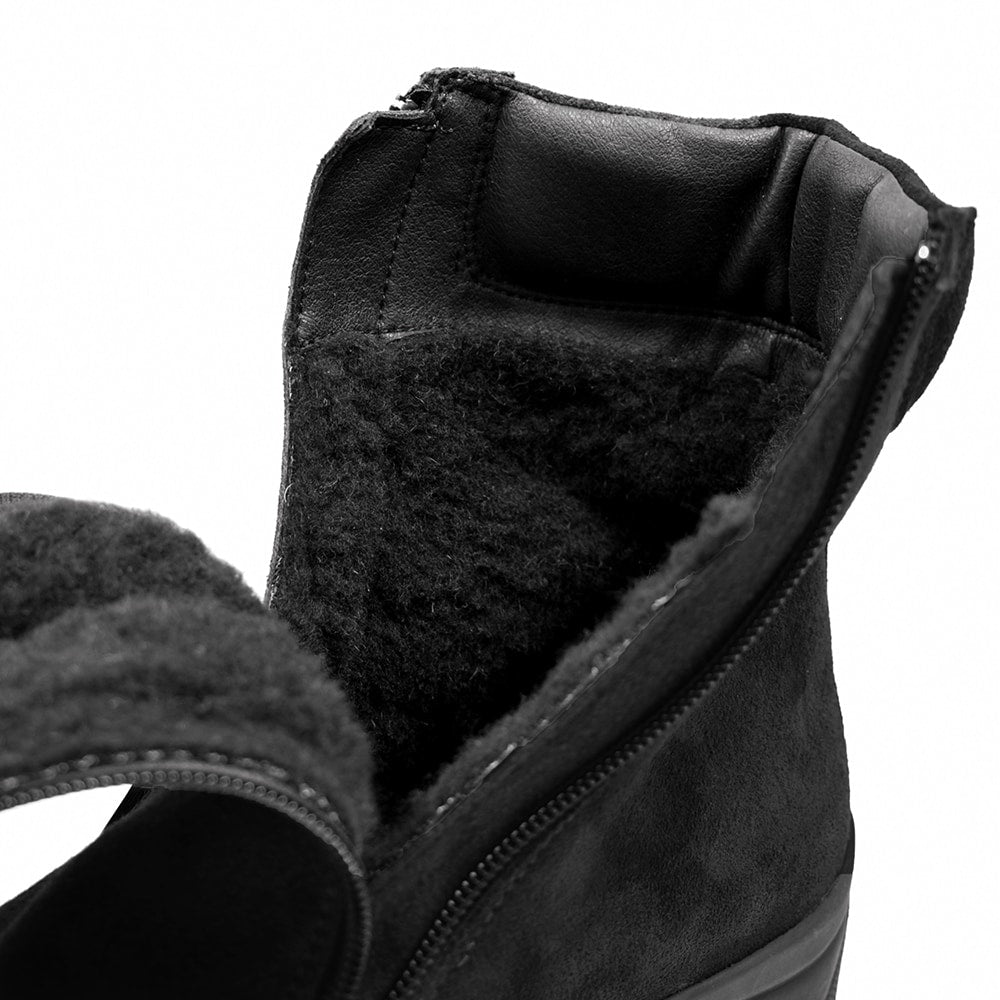 Minfot Pigsko Boden Ruskind Uld Sort