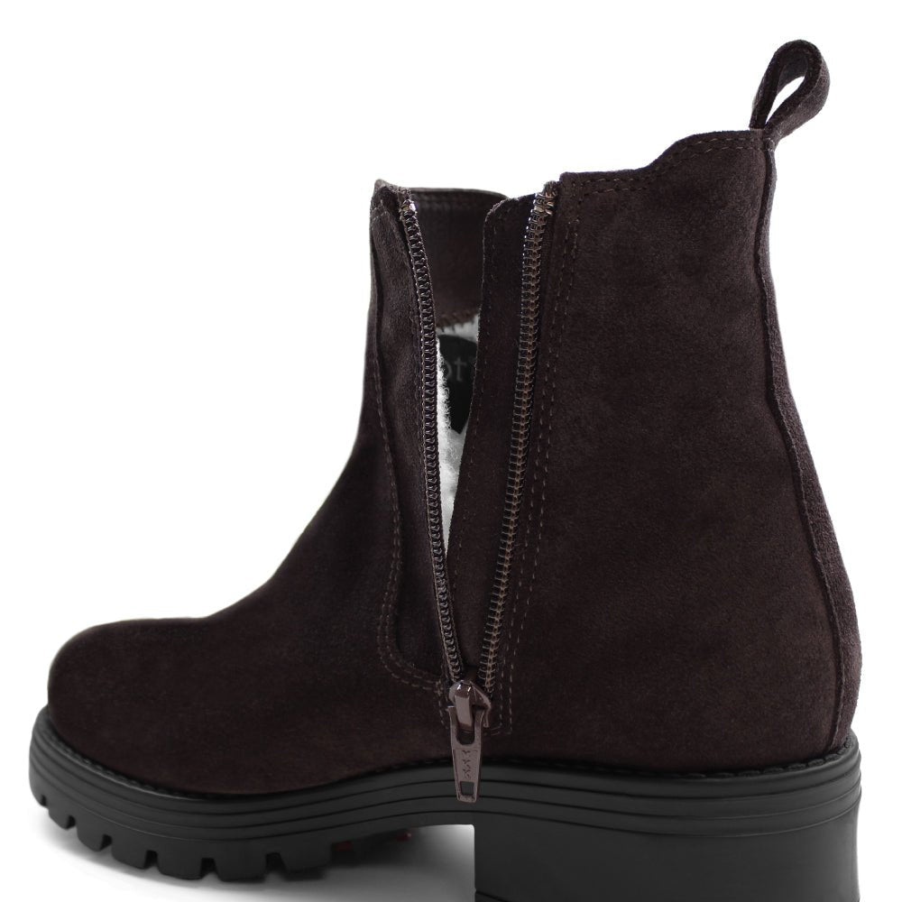 Minfot Cityspike Chelsea Pigsko Zip Ruskind Brun