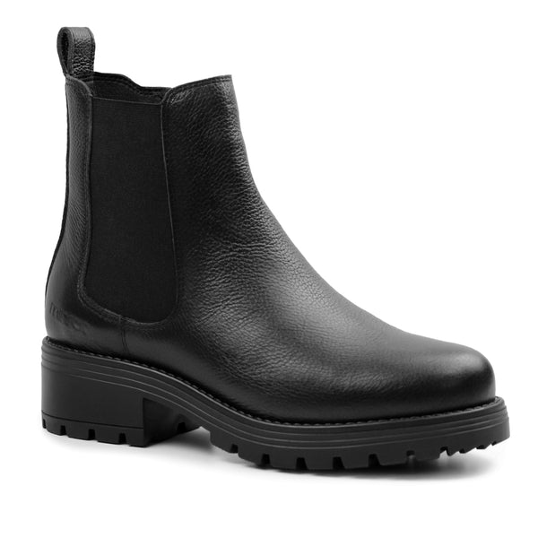 Minfot Cityspike Chelsea Pigsko Zip Læder Sort