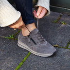 Minfot Cloe Sneaker Lynlås Ruskind Taupe