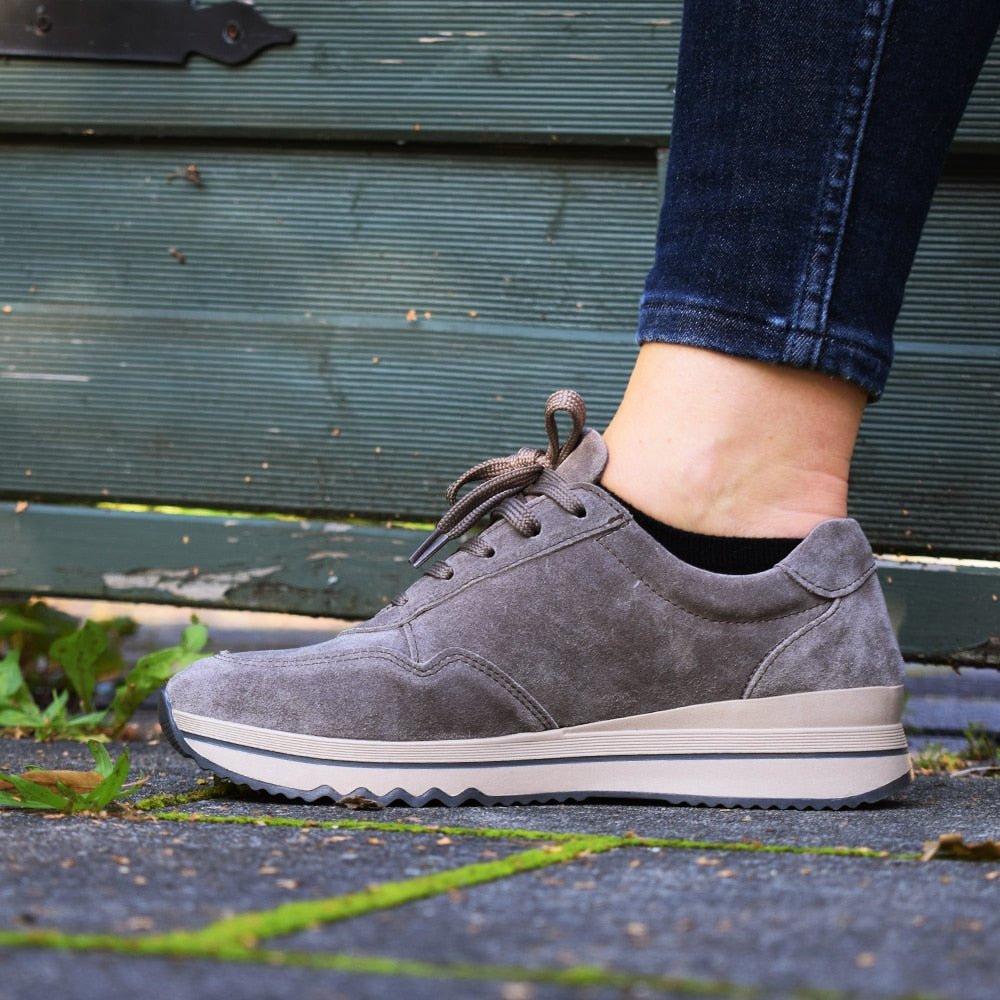 Produktbild 10 - Minfot Cloe Sneaker Lynlås Mocka Taupe