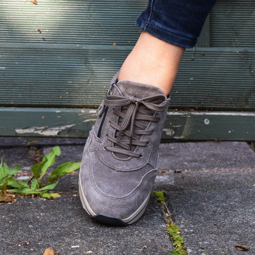 Minfot Cloe Sneaker Lynlås Ruskind Taupe