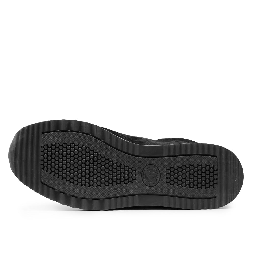 Minfot Cloe Sneaker Dame Lynlås Ruskind Sort