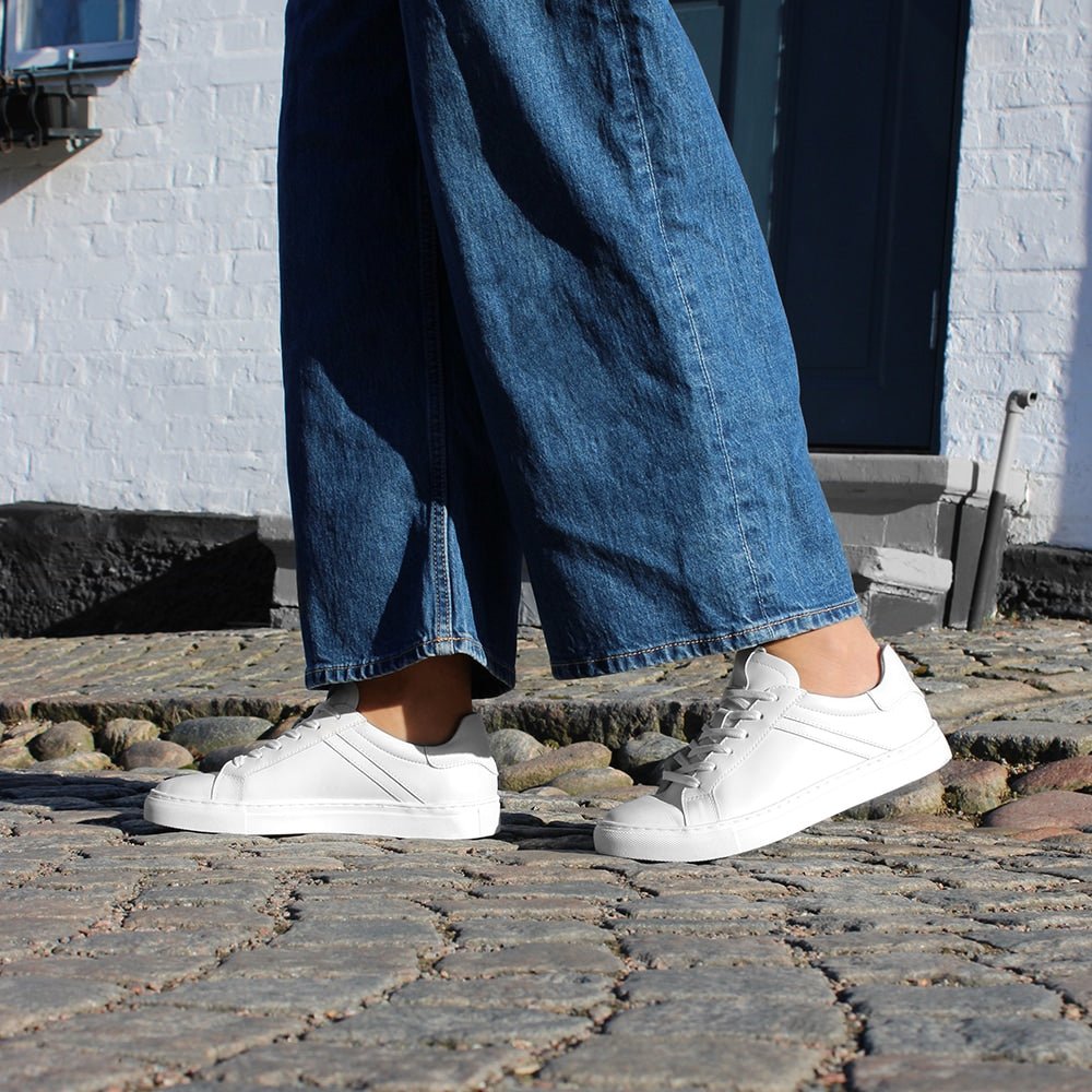 Minfot Comfort Sneakers Dame Læder Hvid