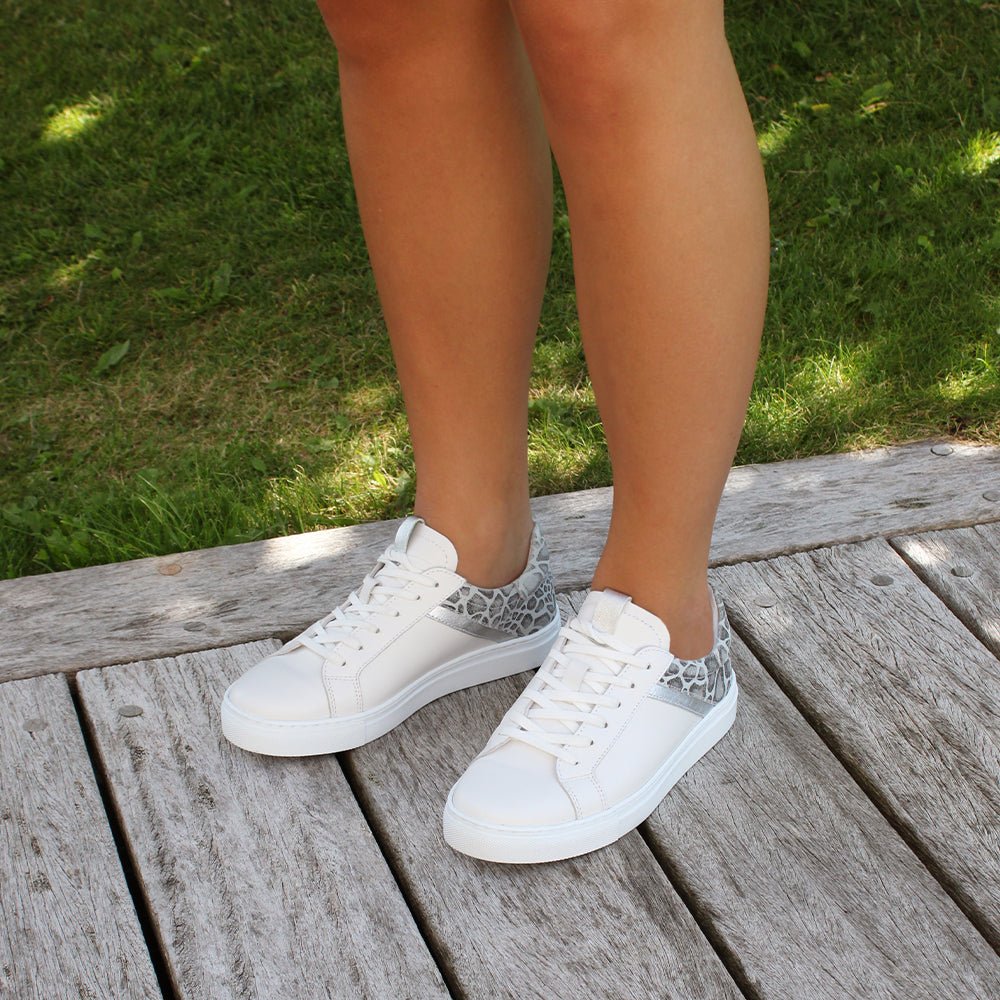 Produktbild 17 - Minfot Comfort Sneakers Skinn Leopard Vit