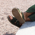Minfot Cross Sandaler Dame Ruskind Grøn