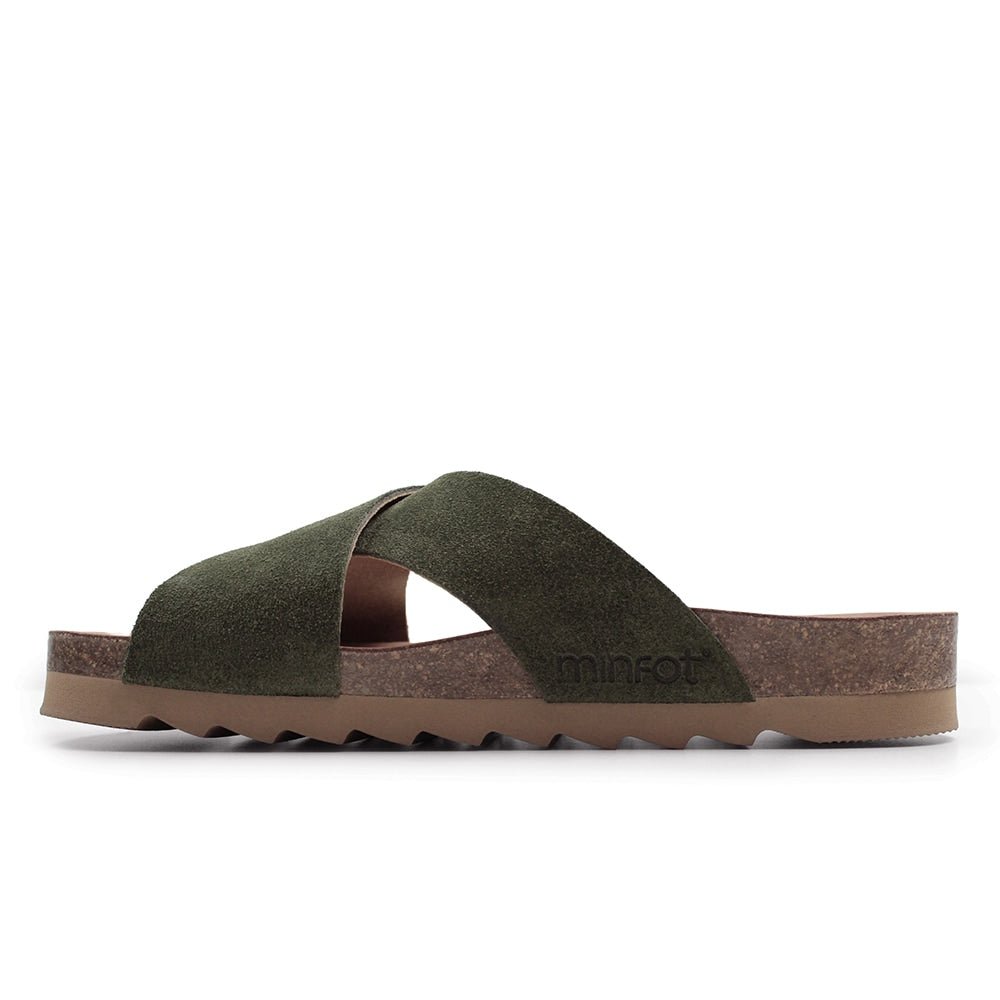 Minfot Cross Sandaler Dame Ruskind Grøn