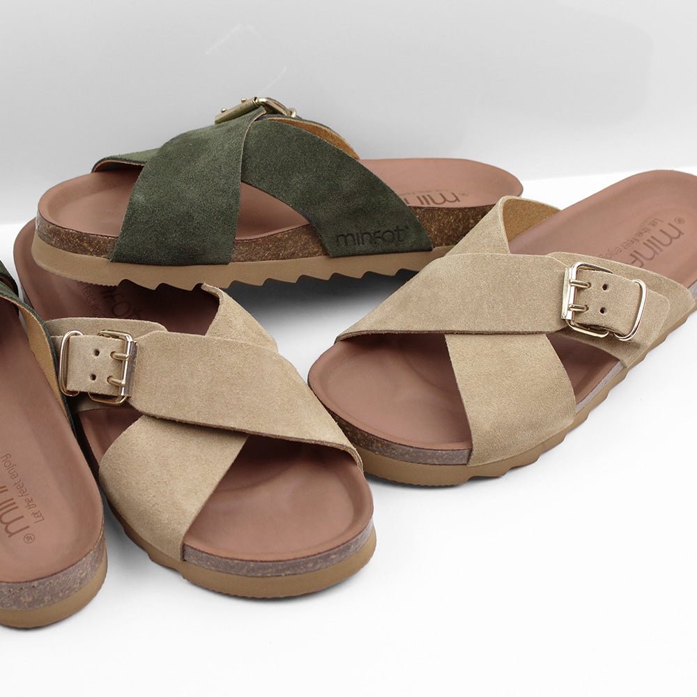 Minfot Cross Sandaler Dame Ruskind Sand