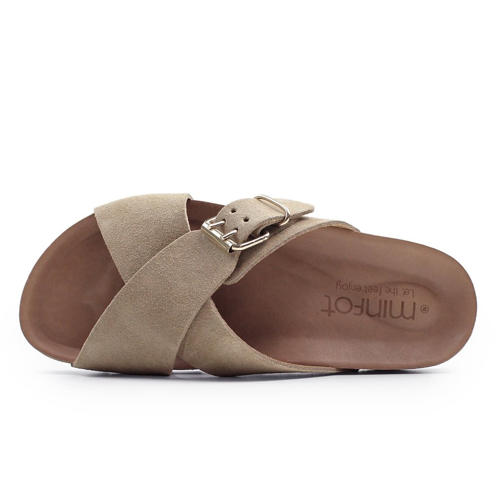 Minfot Cross Sandaler Dame Ruskind Sand