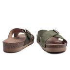 Minfot Cross Sandaler Dame Ruskind Grøn