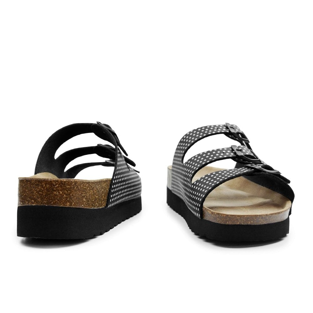 Minfot Dots Sandaler Dame Blød Bio Sort